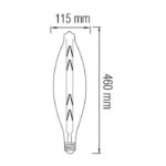 Світлодіодна лампа Filament ELLIPTIC-XL 8W Е27 Бурштин - Зображення 2