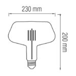 Світлодіодна лампа Filament GINZA-XL 8W Е27 Титан - Зображення 2