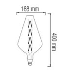 Світлодіодна лампа Filament PARADOX-XL 8W Е27 Янтар - Зображення 2