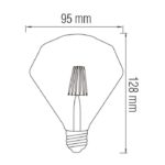 Світлодіодна лампа Filament RUSTIC DIAMOND-4 4W E27 2200К - Зображення 2