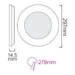 Світлодіодний світильник врізний Slim-24 24W 4200К - Зображення 2